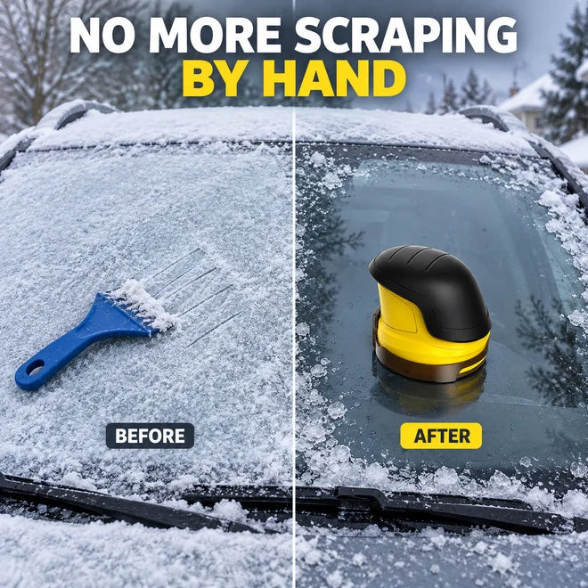 Cordless Electric Snow & Ice Scraper – Fast, Rechargeable Car Window Defroster
