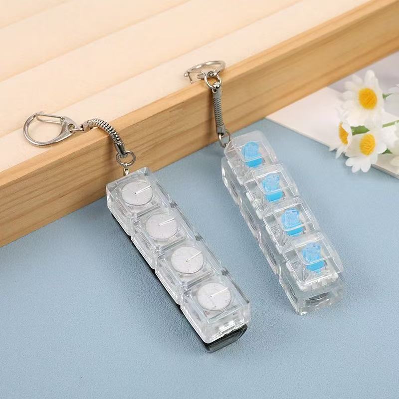 Fidget Keypress Keychain for Stress Relif.