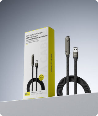 Fast Charging Foldable Bracket Data Cable 2-in-1 Data Wire Foldable Phone Tablet Stand Type-C To Type-C USB-A To Type-C