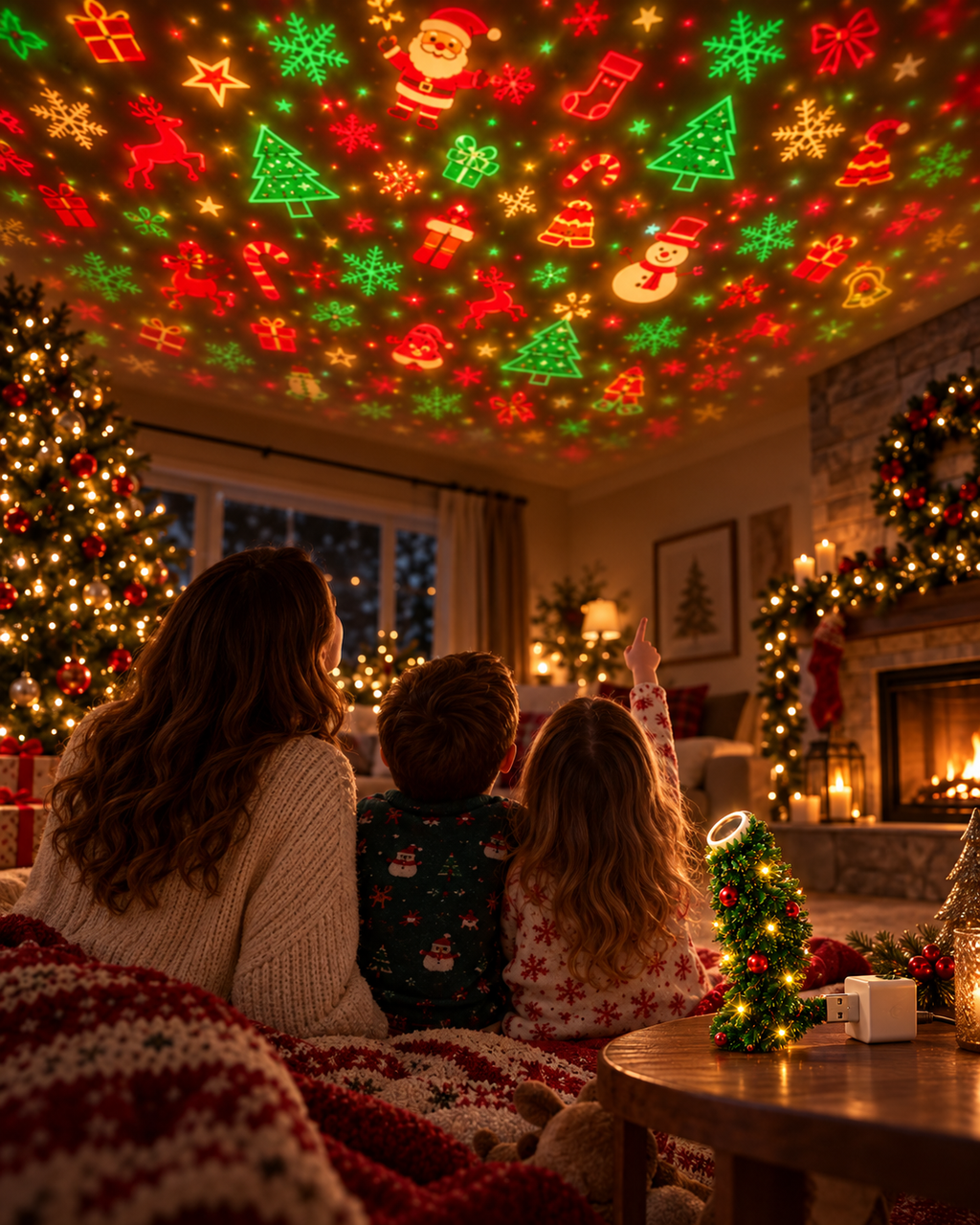 Christmas projection lights for ceiling decorations | Home & Decor
